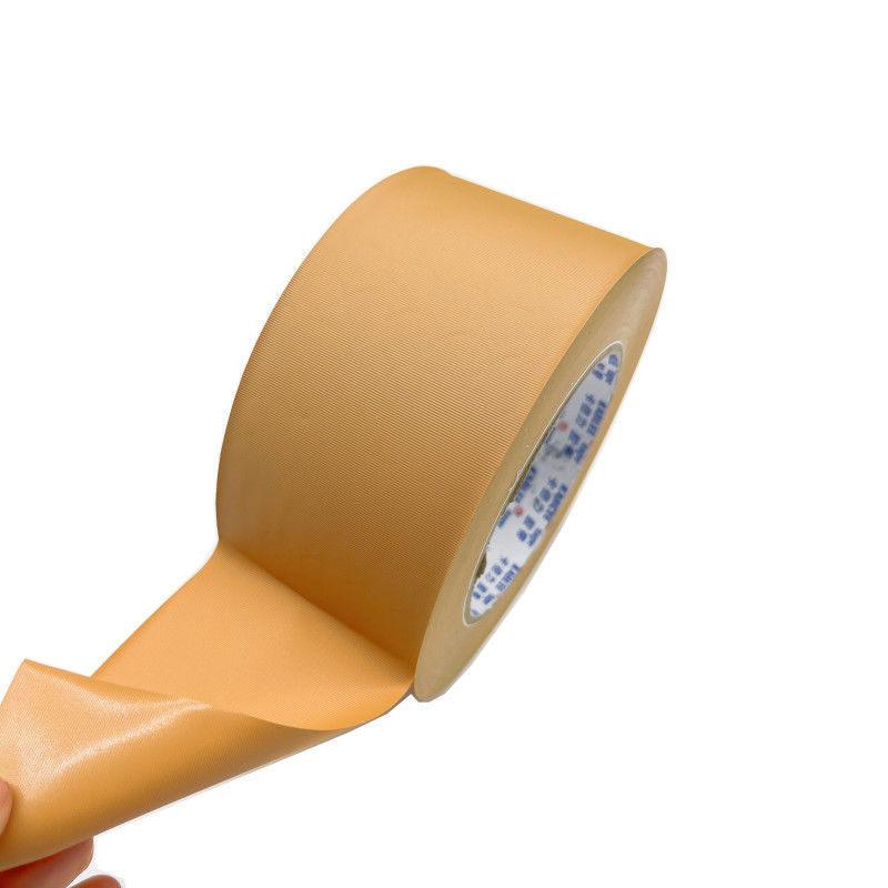 Breite 60cm leicht zu reißen PVC Verpackungsteppich Selbstklebstoff Braun Farbe
