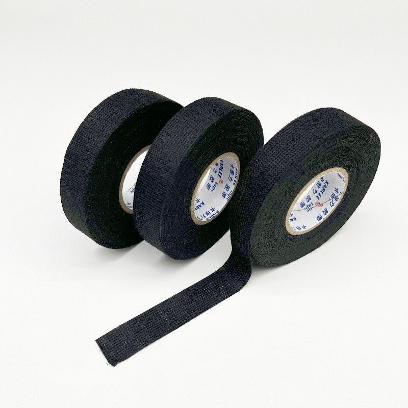 Fleece Stoffband für den Schutz von Fahrzeugdrahtgurt 19mm 25mm Breite Schwarze Farbe