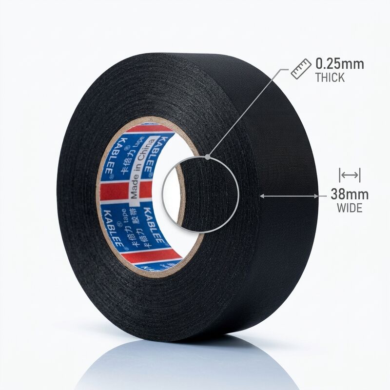 Automotive Adhesive Tape 0.25mm Heavy Duty Wire Harness Protection 38mm Wide Abrasion Resistant for Chassis Wiring