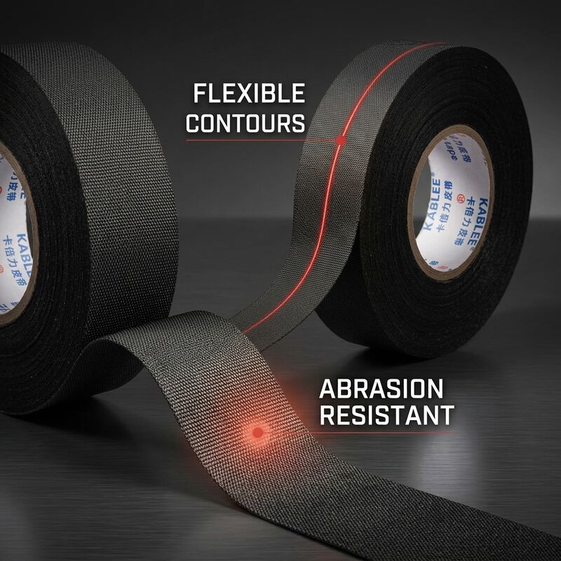 Heavy Duty Cloth Wire Harness Tape 25mm x 25m Anti Abrasion Automotive Wiring Loom Protection
